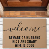 Welkome Kinderen zijn schimmige familie Tan Doorma Deurmat