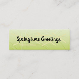 Welkome kleine groeten van één/Springtime Mini Visitekaartje