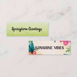 Welkome kleine groeten van één/Springtime Mini Visitekaartje