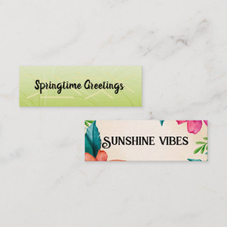 Welkome kleine groeten van één/Springtime Mini Visitekaartje