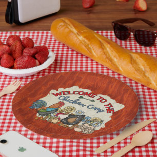 welkome koningsfeest voor kippen papieren bordje