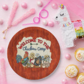 welkome koningsfeest voor kippen papieren bordje (Feest)