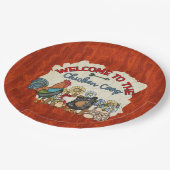 welkome koningsfeest voor kippen papieren bordje (Gekanteld)