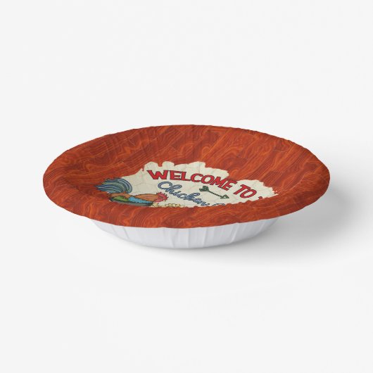 welkome koningsfeest voor kippen papieren kommen (Gebogen)