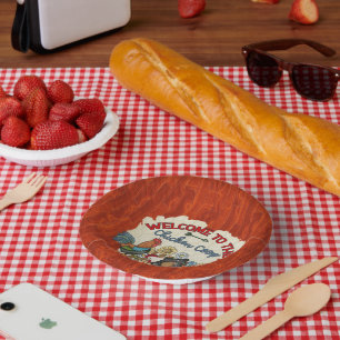 welkome koningsfeest voor kippen papieren kommen