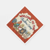 welkome koningsfeest voor kippen servet (Hoek)