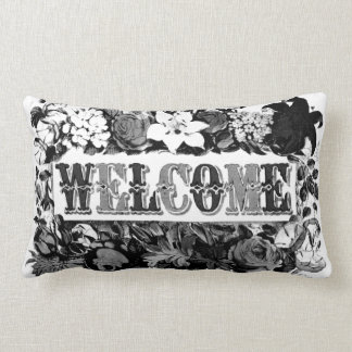 welkome kussen van gastkussens zwart-wit