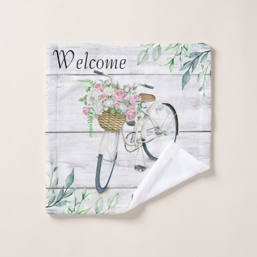 Welkome lentemfiets voor de set handdoeken (Wasdoekje)