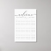 Welkome moderne, eenvoudige startgetallen canvas afdruk (Voorkant)