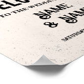 Welkome Rozen van de Rustic Halloween Sign Weddens Poster (Hoek)