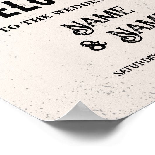 Welkome Rozen van de Rustic Halloween Sign Weddens Poster (Hoek)