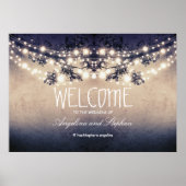Welkome string lichten poster met boomtakken (Voorkant)