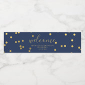 Welkome waterfles Etiket voor middernacht blauwe b (Enkel label)