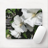 welkome witte bloemen muismat (Met muis)