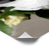 welkome witte bloemen poster (Hoek)