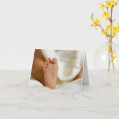 Welkomkaart voor de nieuwe baby kaart (Gele Bloem)