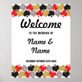 Welkomposter Vegas Casino Goud Trouwposter Poster (Voorkant)