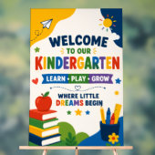 Welkomposter voor kleuterschool acryl bord (Neutraal)