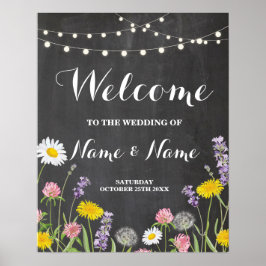 Welkomposter Wilde Bloemen Bruiloft Bloemposter Poster
