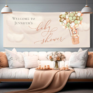 Welkomsposter Beer Baby Shower Spandoek