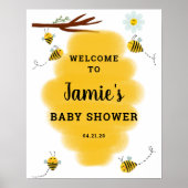 Welkomsposter Hommels Baby Shower Poster (Voorkant)