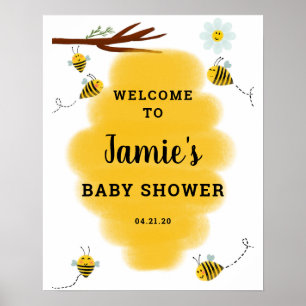 Welkomsposter Hommels Baby Shower Poster