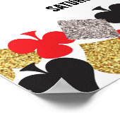 Welkomsposter Vegas Casino Goud Trouwposter Poster (Hoek)