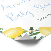 Welkomsposter voor citroen baby jongen poster (Hoek)