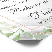 Welkomsposter voor oefendiner poster (Hoek)
