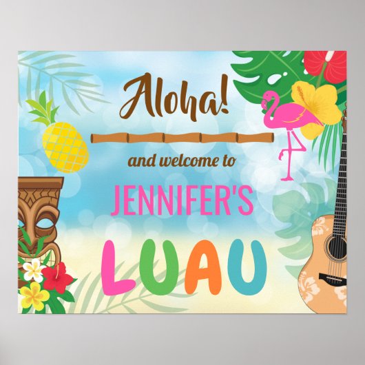 Welkomstafdrukken van Luau, waardevol Poster papie (Voorkant)