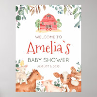 WelkomstBaby shower landbouwhuisdieren