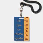 Welkomstbadge Badge (Achterkant met lanyard)