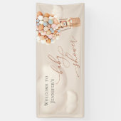 Welkomstbanner Beer Baby shower Spandoek (Verticaal)