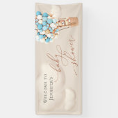 Welkomstbanner Beer Baby shower Spandoek (Verticaal)