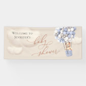 Welkomstbanner Beer Baby shower Spandoek (Horizontaal)