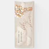 Welkomstbanner Beer Baby shower Spandoek (Verticaal)