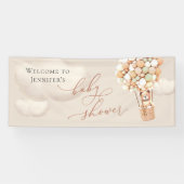 Welkomstbanner Beer Baby shower Spandoek (Horizontaal)