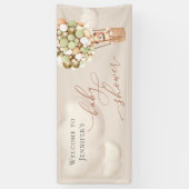 Welkomstbanner Beer Baby shower Spandoek (Verticaal)