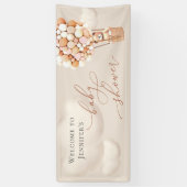 Welkomstbanner Beer Baby shower Spandoek (Verticaal)