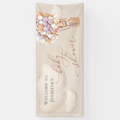 Welkomstbanner Beer Baby shower Spandoek (Verticaal)