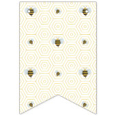 Welkomstbanner bij Baby shower bijen Vlaggetjes (Eerste vlag)