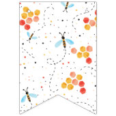 Welkomstbanner bij Baby shower bijen Vlaggetjes (Eerste vlag)