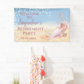 Welkomstbanner van de kustpartij bij pensionering spandoek (Insitu)