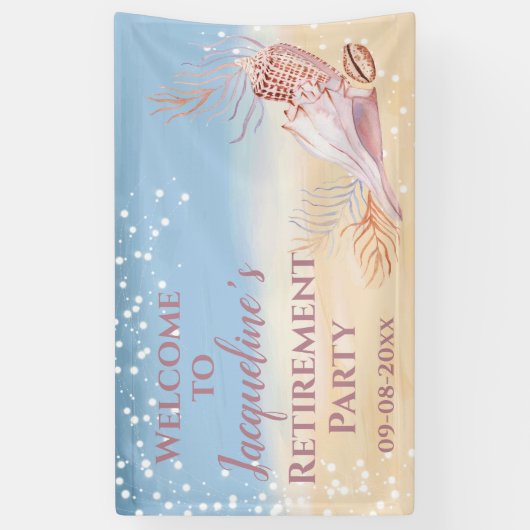 Welkomstbanner van de kustpartij bij pensionering spandoek (Verticaal)