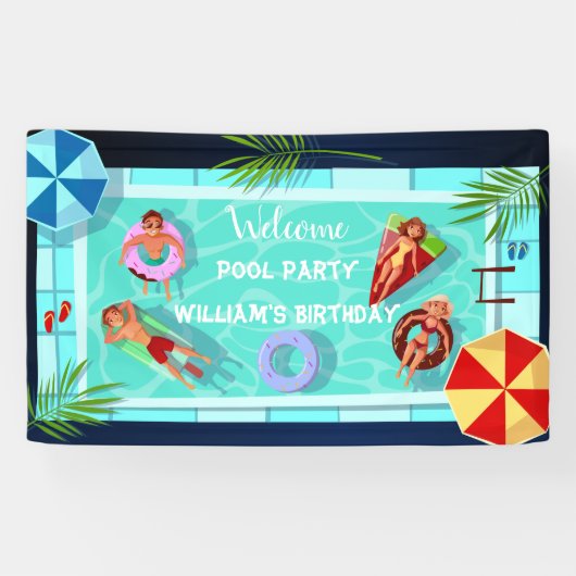 Welkomstbanner van de Partij van de Vrijdag Spandoek (Horizontaal)