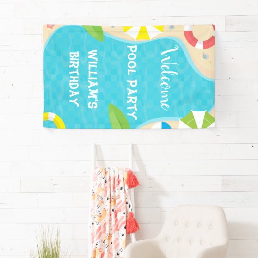 Welkomstbanner van de Partij van de Vrijdag Spandoek (Insitu)