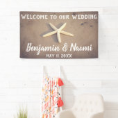 Welkomstbanner van Starfish Beach Weddenschap Spandoek (Insitu)