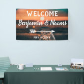 Welkomstbanner van String Lights Wedding Spandoek (Beurs)