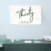 Welkomstbanner voor Black & White Birthday Party Spandoek (Beurs)