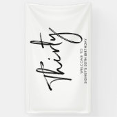 Welkomstbanner voor Black & White Birthday Party Spandoek (Verticaal)